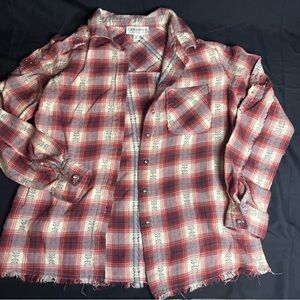Idyllwind Red and Cream Plaid Shirt